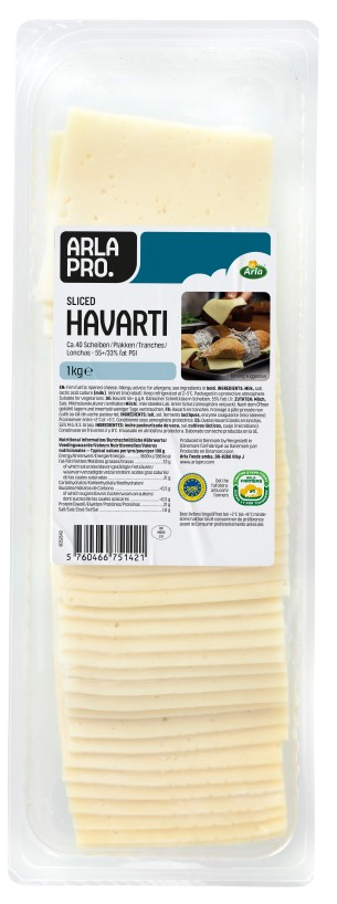 Havarti danois IGP tranches 1kg