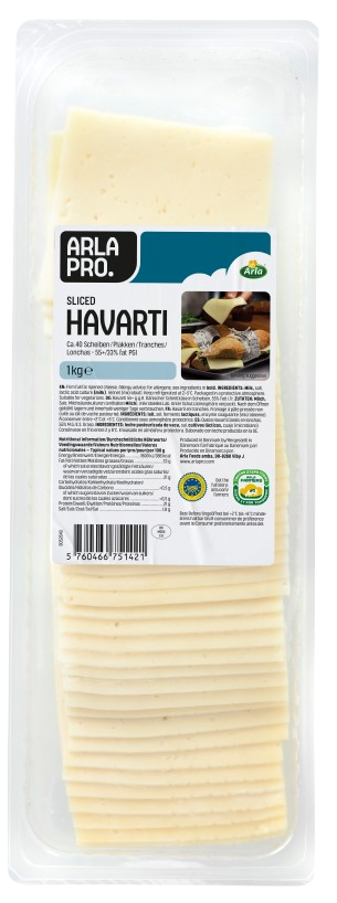 Havarti danois IGP tranches 1kg
