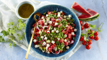 Vandmelonsalat med salatost