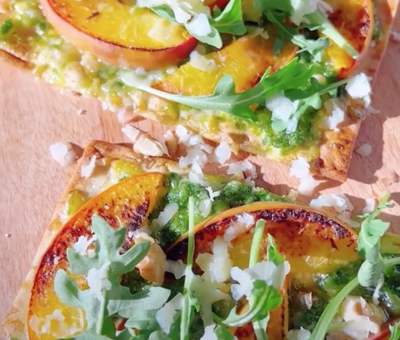 Grilled Peach Flatbread