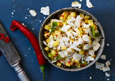 Ananassalsa med kokos