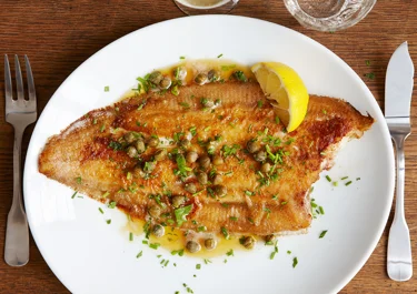 Fisk meunière med brynt smör