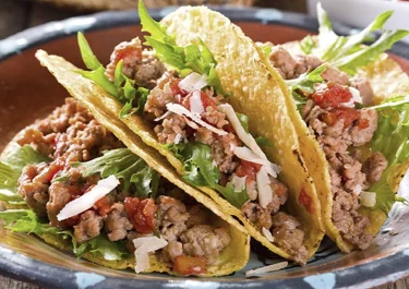 Tacos keto de queso y carne picada