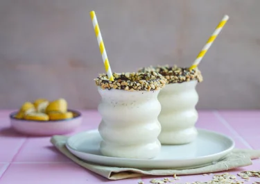 Pindakaas eiwitshake met havermout