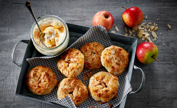 Apple tarts with ginger and salt caramel