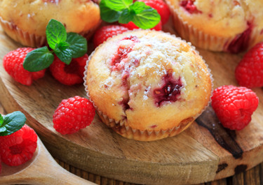 Easy raspberry muffins