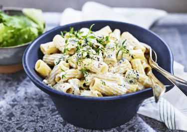 Pasta med ädelostsås
