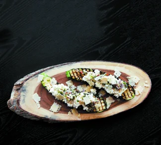 Grillet squash med hytteost