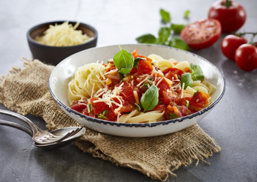 Frisk tomatsauce med pasta
