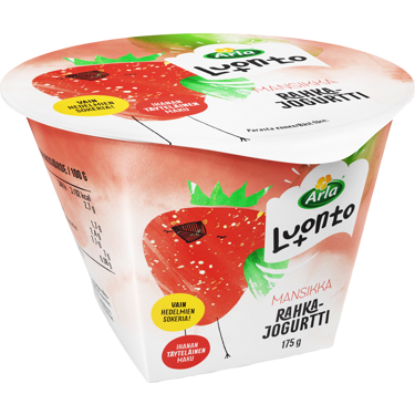 Arla Luonto+ mansikkarahkajogurtti 175g laktoositon