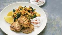 Fiskbiffar med tomatraita