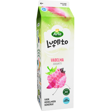 Arla Luonto+ AB vadelmajogurtti 1kg laktoositon