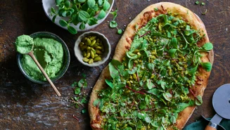 Green Goddess Pizza