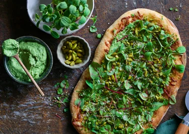 Green Goddess Pizza