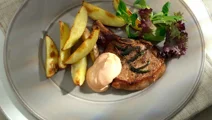 Rosmarinkotletter med honungs- och currykräm
