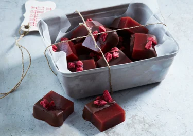 Chokladdoppad hallonkola