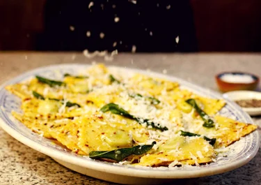 Ravioli met spinazie en ricotta