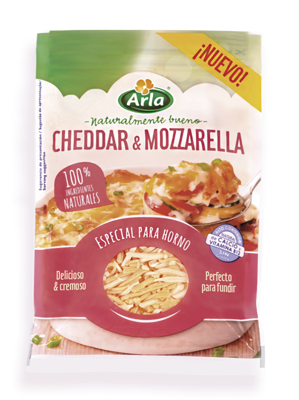 Arla® Queso rallado cheddar & mozzarella