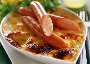 Korv med potatisgratäng