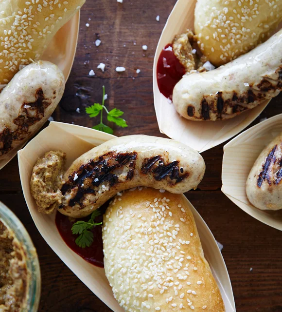 Homemade cheese sausages