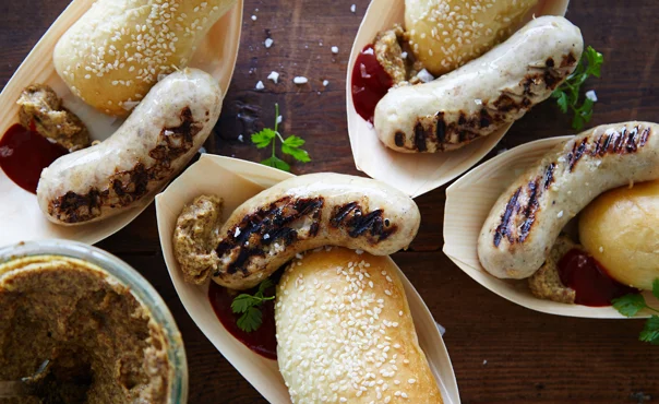 Homemade cheese sausages
