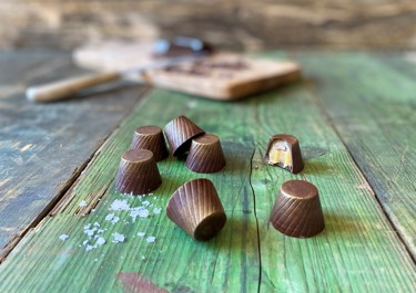Fyldte chokolader med saltkaramel