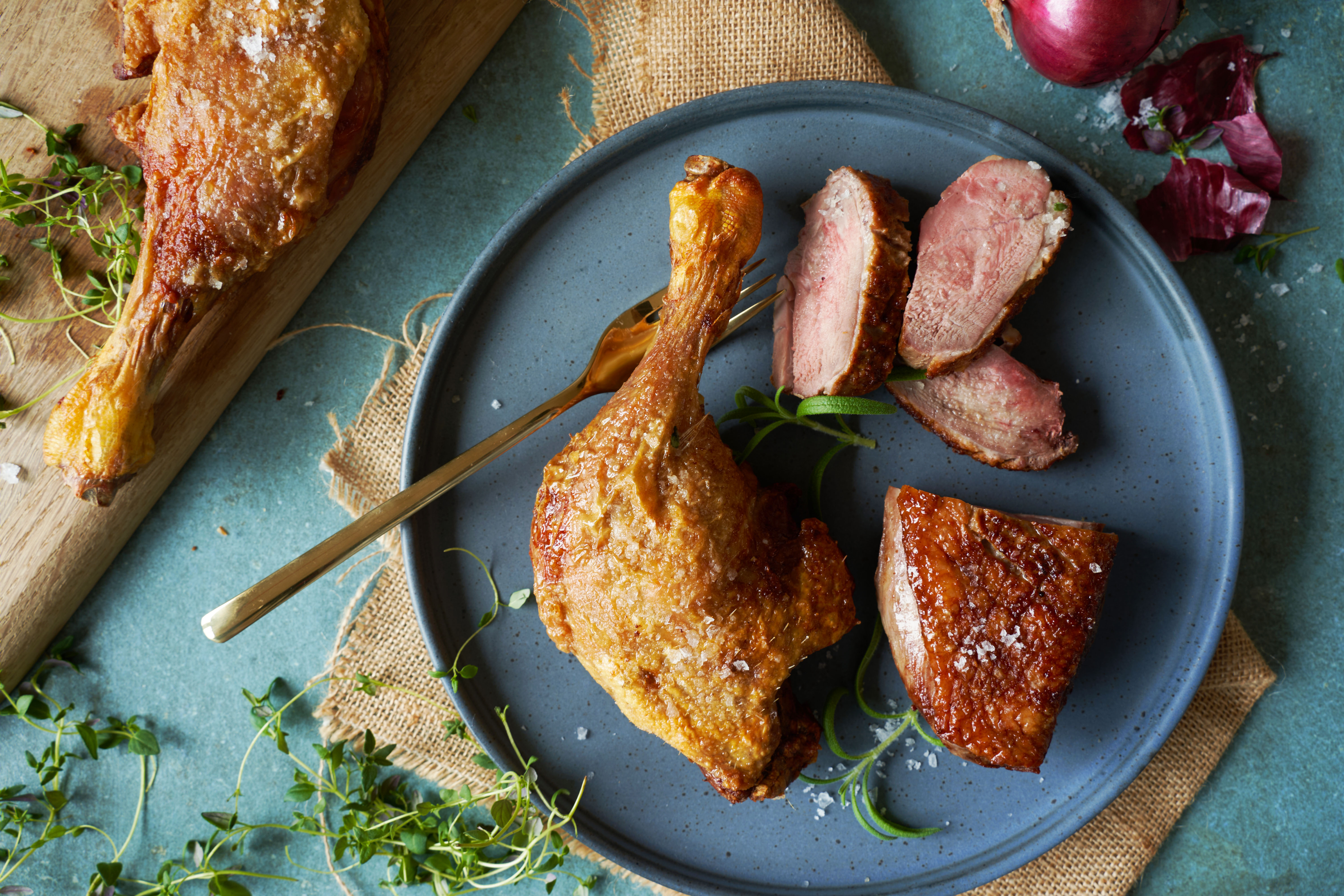 Ente aus der Heißluftfritteuse