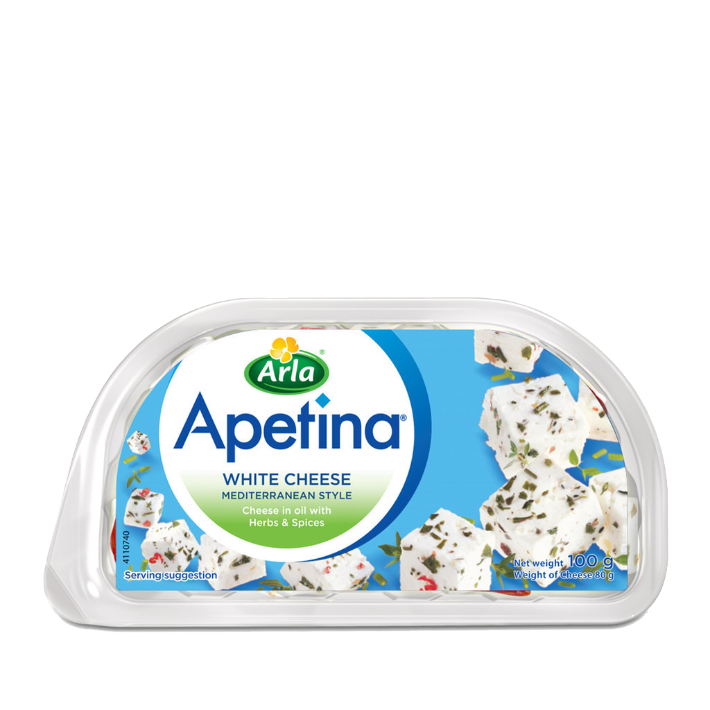 APETINA® Snack Pack - White Cheese Cubes in Oil With Herbs and Spices 100g