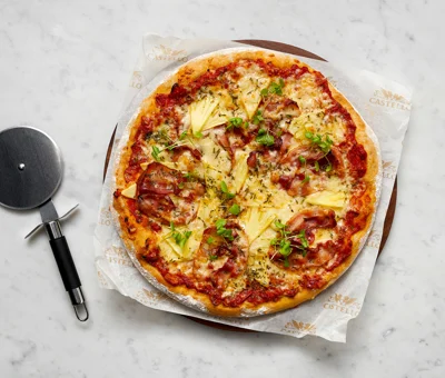 Hawaiian Pizza with Pancetta and Pineapple