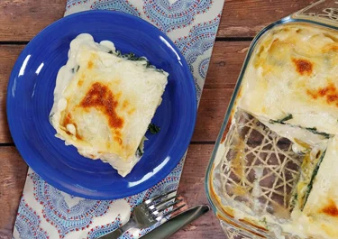 Spinazie en Courgette Lasagne