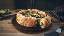 Tarte på filodeg med spenat och kyckling