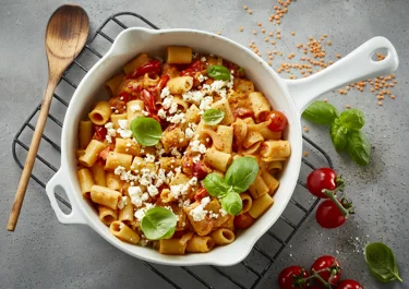 Pastasauce med røde linser