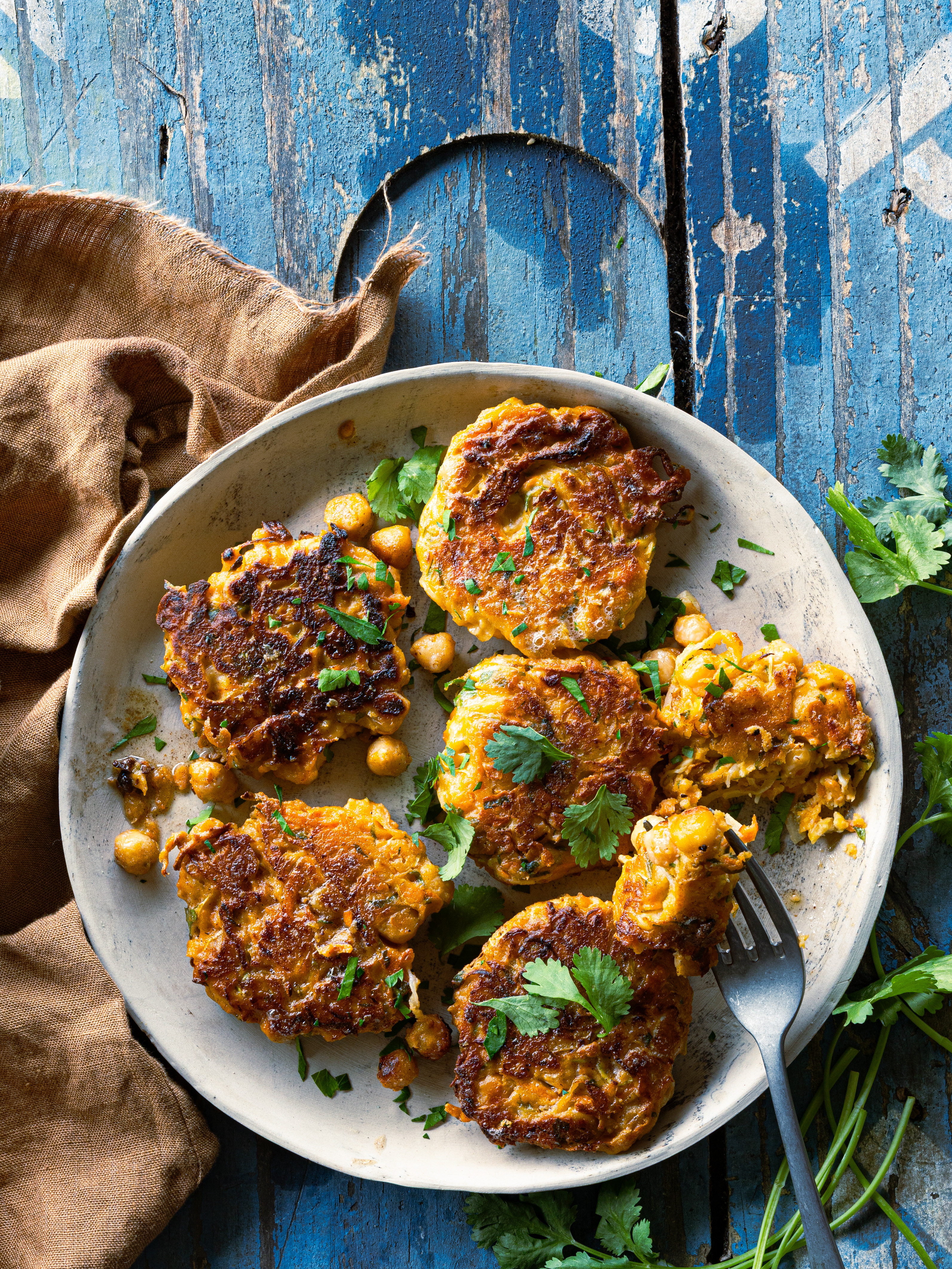 Krydrede kikærtebøffer