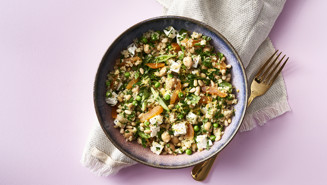 Bulgursalat med citron og grønt