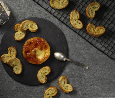 Creme Brûlée Brie with Black Pepper Palmiers
