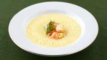 Jordärtskockssoppa med curry och skaldjur