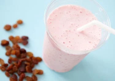 Milkshake, vanilj och jordgubb