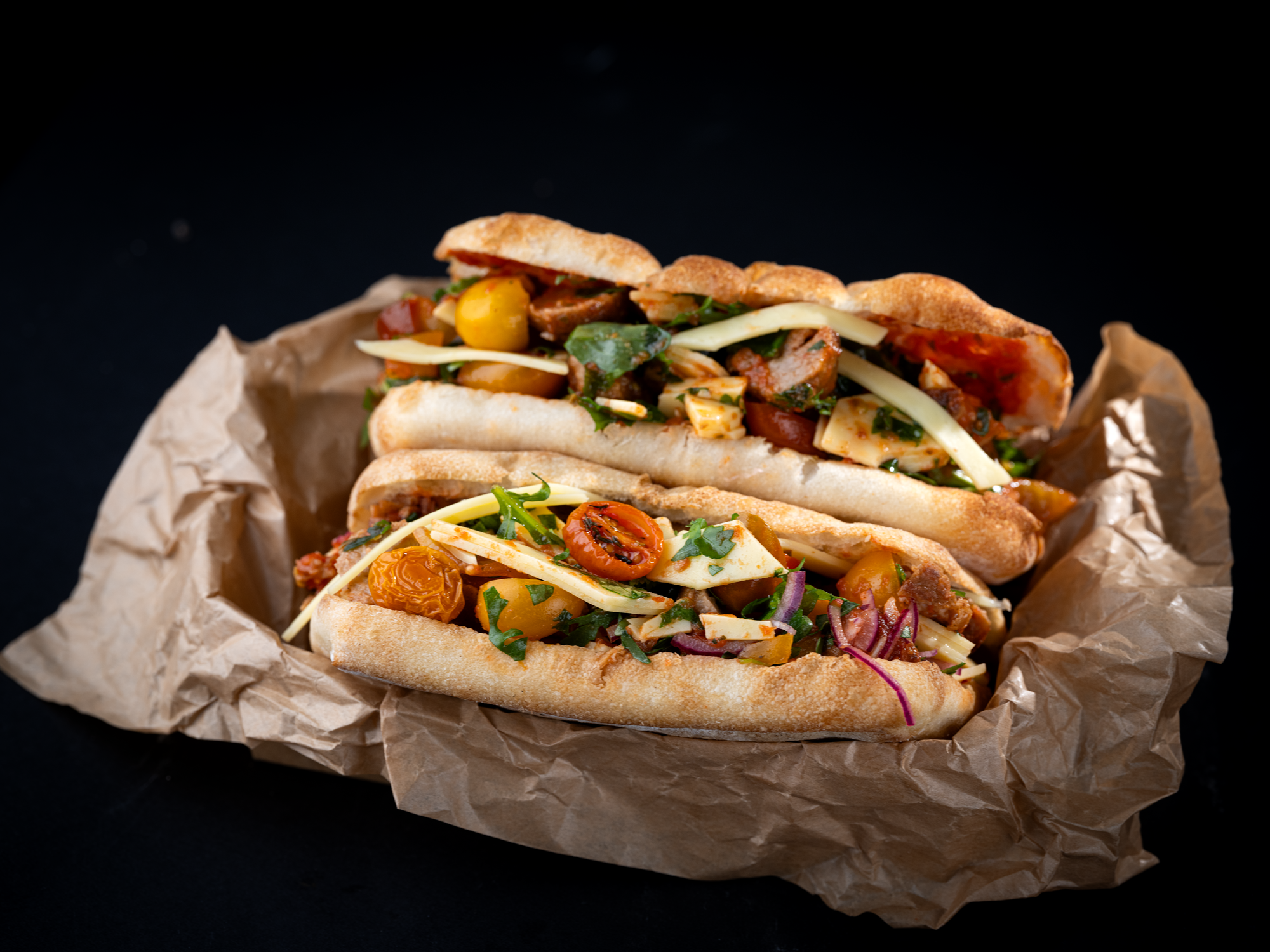 Chop-Sandwich mit Höhlenkäse