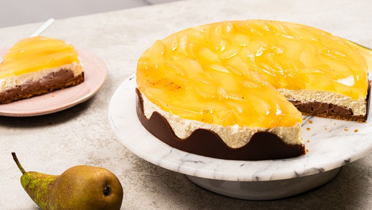 Belle Helene -päärynä-tuorejuustopiiras