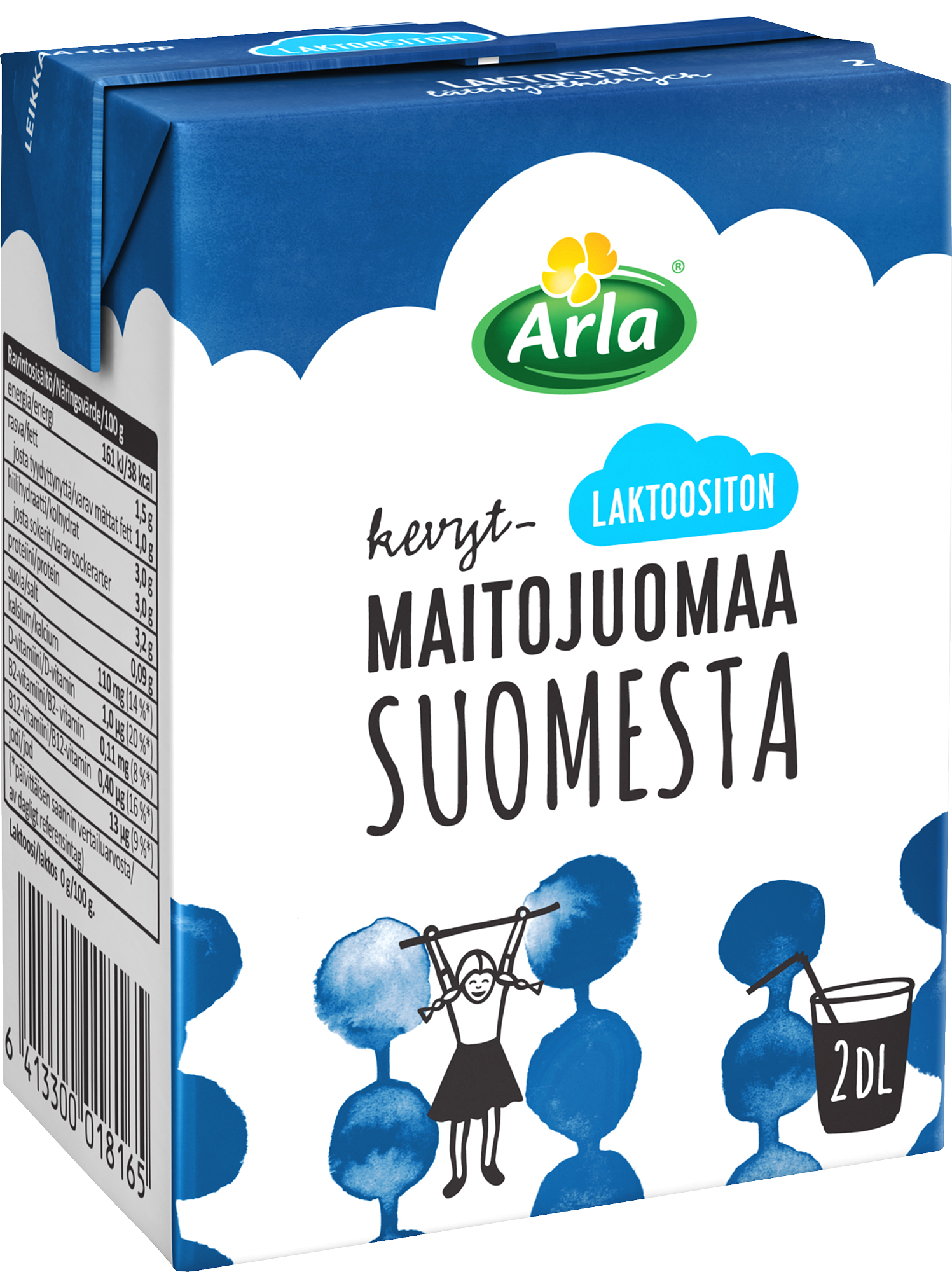 Arla laktoositon kevytmaitojuoma suomi 2dl (UHT)