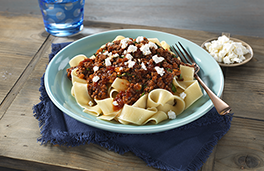 Beef, Feta and Spinach Spaghetti Bolognaise