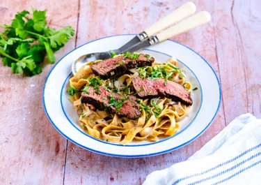 Steak fettuccine