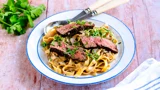 Steak fettuccine