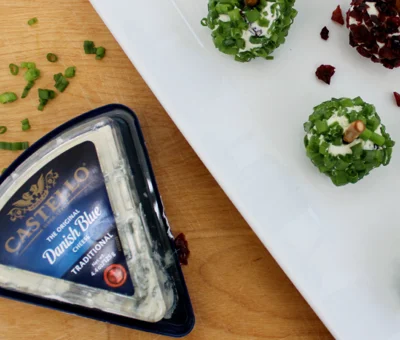 Blue cheese and cranberry mini cheese balls