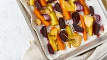 In de oven geroosterde groenten