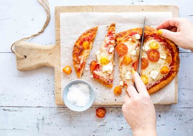 Naan-pizza