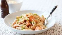 Pasta med fänkål och lax