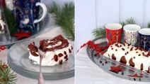 Witte chocolade kerststronk