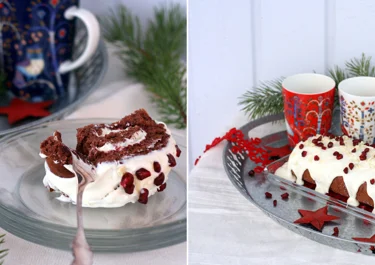 White chocolate yule log