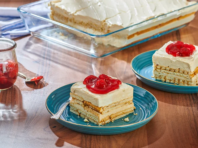 No-Bake Caramel and Jam Cheesecake